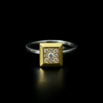 14K Gold & Diamond Geometric Band
