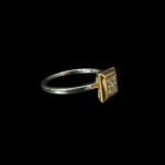 14K Gold & Diamond Geometric Band - Image 2