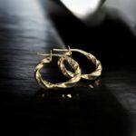 14K Gold Twisted Hoop Earrings