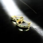 14K Gold Hoop Earrings with Swarovski & CZ Accents