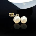 14K Gold Classic Pearl Stud Earrings