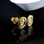 14K Gold Spiral of Life Stud Earrings