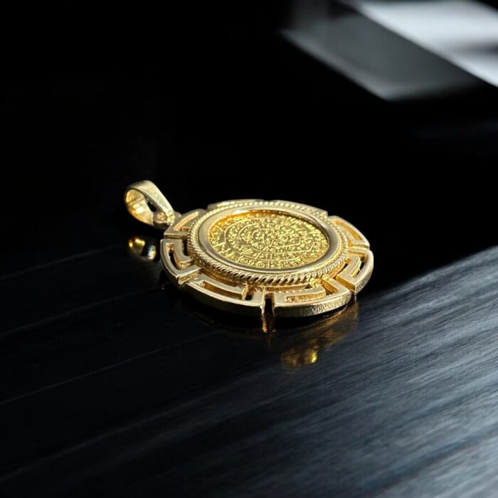 14K Gold Greek Coin Pendant - Image 4