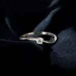 14K White Gold CZ Solitaire Ring