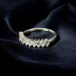 14K White Gold CZ Multi-Cut Eternity Ring - Image 2
